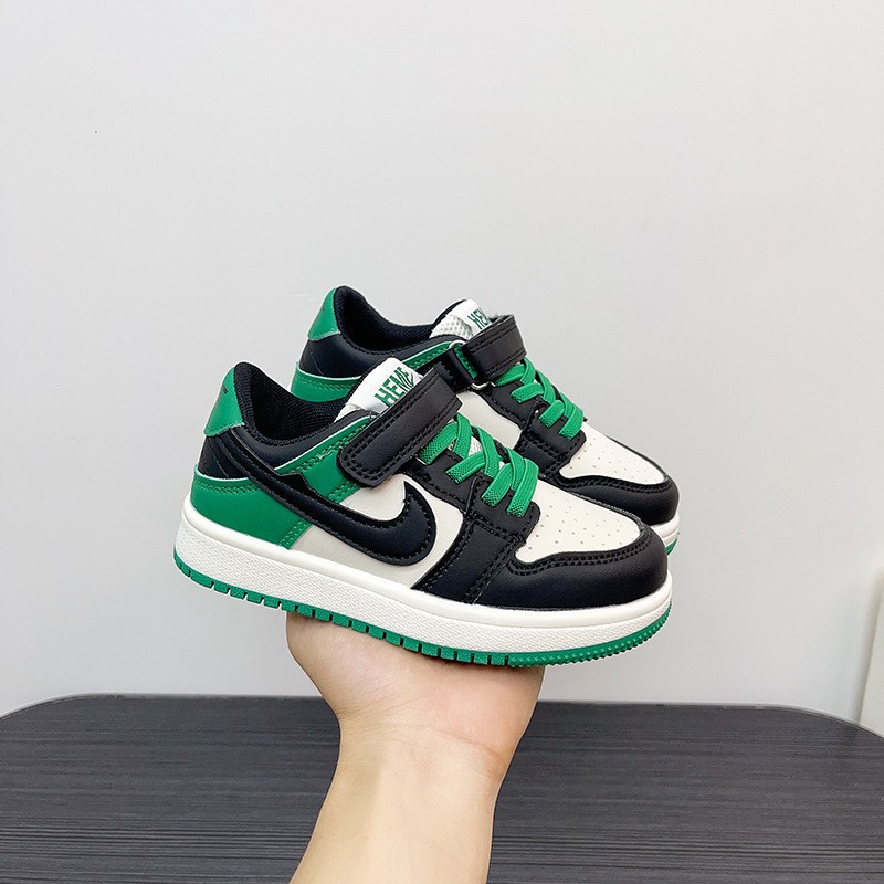Children's low-top sneaker 2024 autumn new black and white panda shoes Air Force No. 1 white shoes aj children's shoes fashion brand