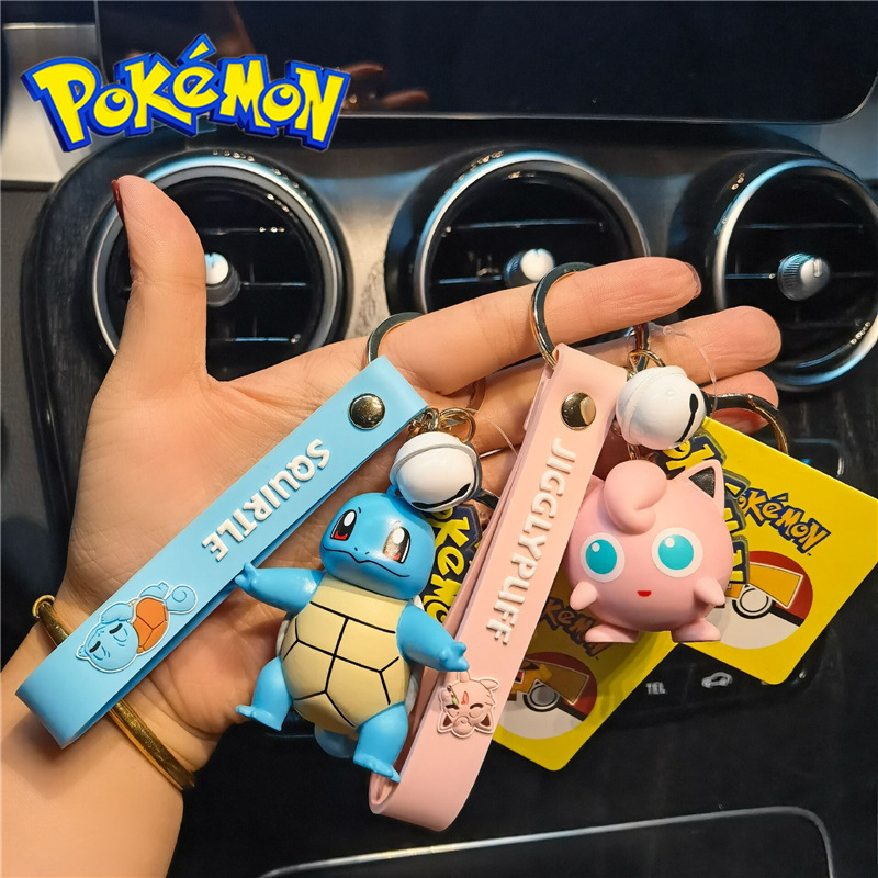 Langbowang genuine Bao Ke Meng Pikachu keychain female male cute trendy Cartoon Doll car bag pendant