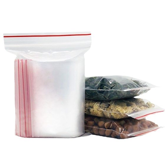 Thick pe ziplock bag transparent Zipper food preservation small jewelry size plastic sealing packaging bag in stock wholesale