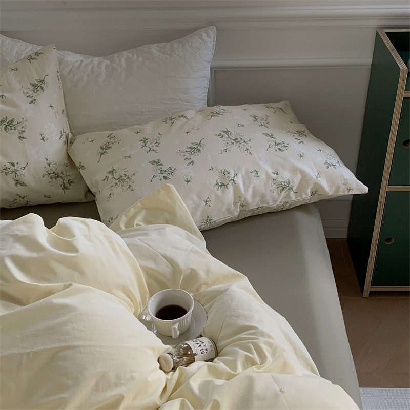 ins style small floral cotton fresh single product pillowcase single bed pillowcase 48 * 74cm cotton pillowcase