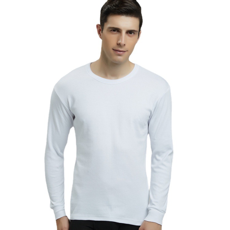 Kangji bird autumn and winter men's cotton long sleeve autumn clothing basic base thermal underwear single-piece jacket wholesale