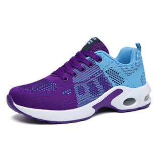 2024 Independent Station AliExpress Women's Shoes Flying Woven Sneakers Amazon Outdoor Leisure Running Student Mesh Women's Shoes