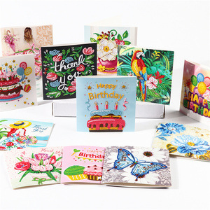 Diamond painting diy greeting card diamond paste embroidered birthday Christmas greeting card hand drill wholesale custom