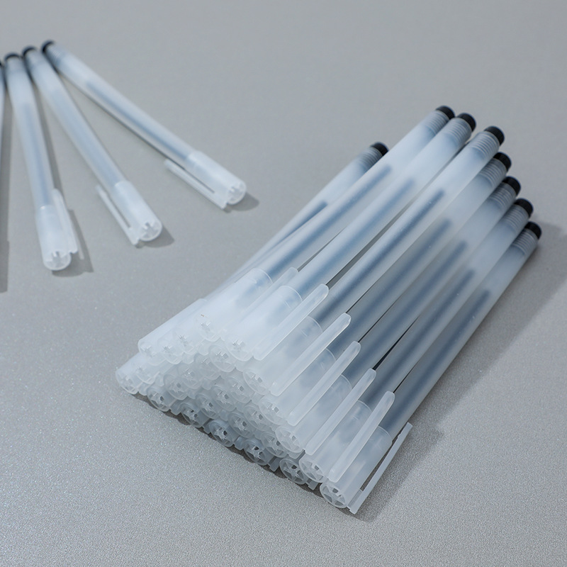Small White Pen Gel Pen Sign Pen Transparent Frosted Student Simple Stationery Creative suit Plastic Wholesale Pen