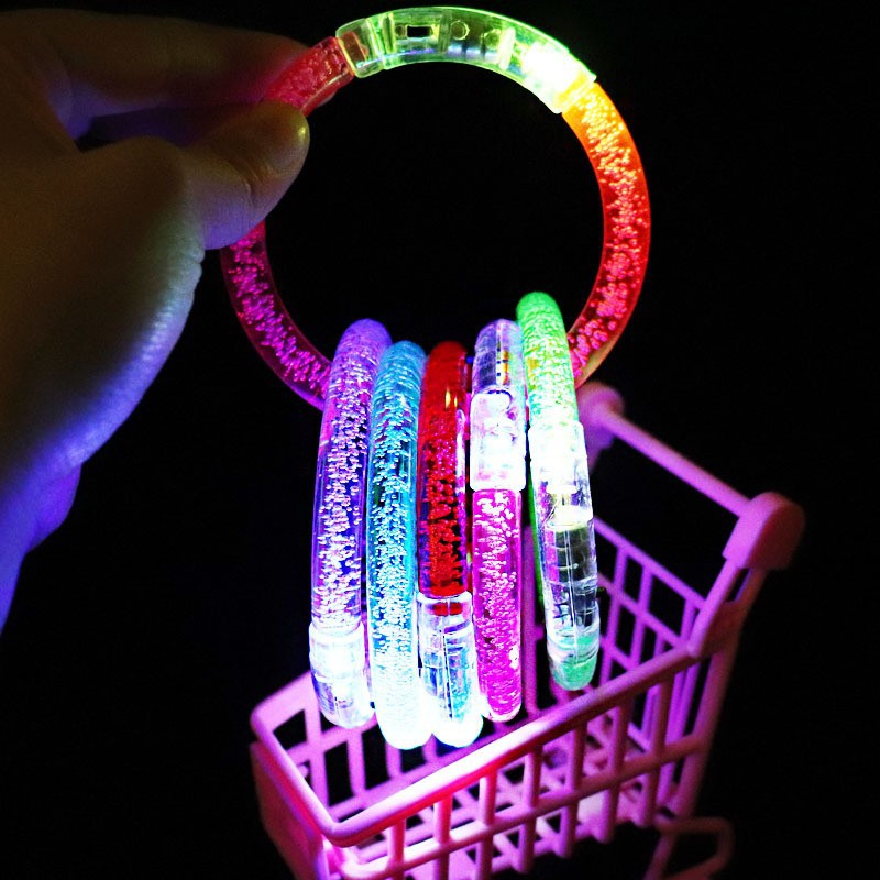 Luminous electronic bracelet acrylic bubble bead bracelet flash bracelet bracelet toy stall wholesale