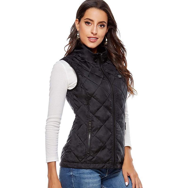 Amazon autumn and winter women's heating clothing smart heating vest warm clothing USB rechargeable electric heating vest coat