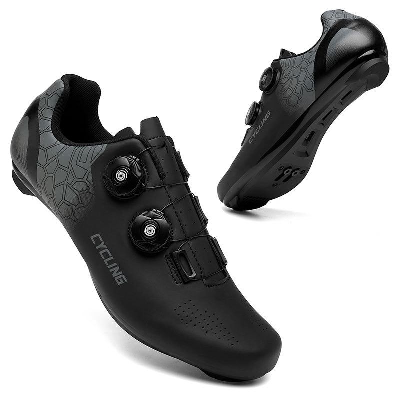 Cross-border New Road Bike Riding Shoes Lockless Casual Hard Bottom Bicycle Shoes Mountain Bike Lock Shoes Bicycle Shoes Manufacturers