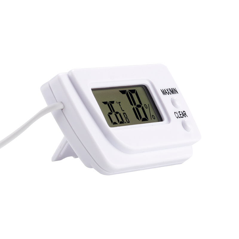 Household mini electronic hygrometer pet high-precision digital thermometer hygrometer with 1m outdoor sensing line
