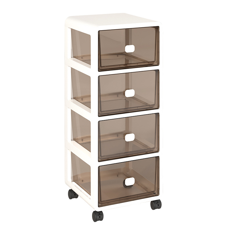 Snack cabinet storage cabinet storage cabinet household drawer multi-layer storage fashion with wheels University dormitory storage artifact