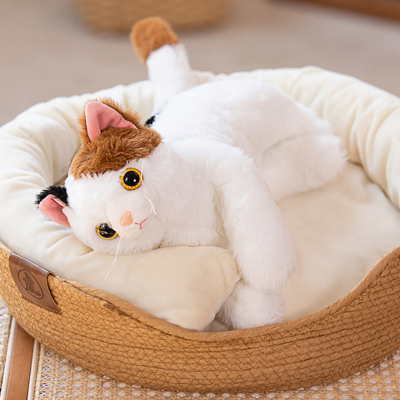 シミュレーション猫人形子猫ぬいぐるみペット猫人形子供が寝ているぬいぐるみ女性の誕生日プレゼント|undefined