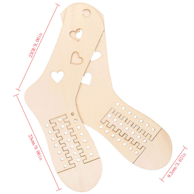 Cross-border DIY knitting tools wooden socks stopper knitting mold multi-functional retractable wool socks display stand