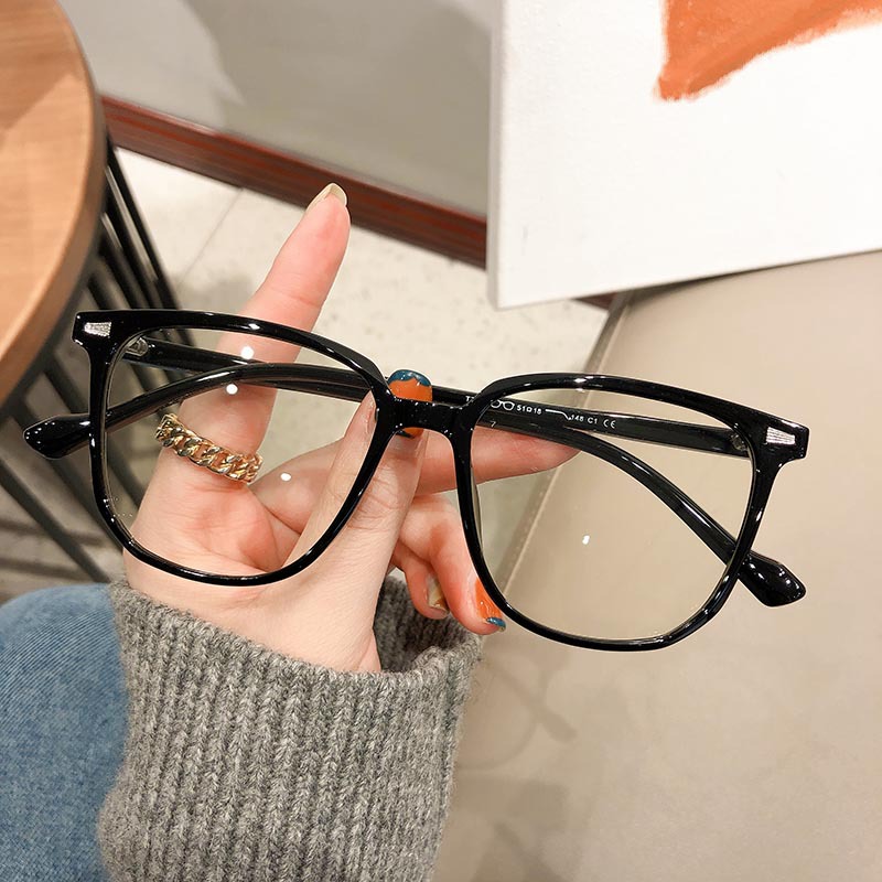 Small red book with large frame ultra light TR90 myopia frame rivet decoration can be equipped with power eye frame