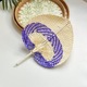 Purple-bamboo fan 30*38cm