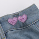 glass heart purple