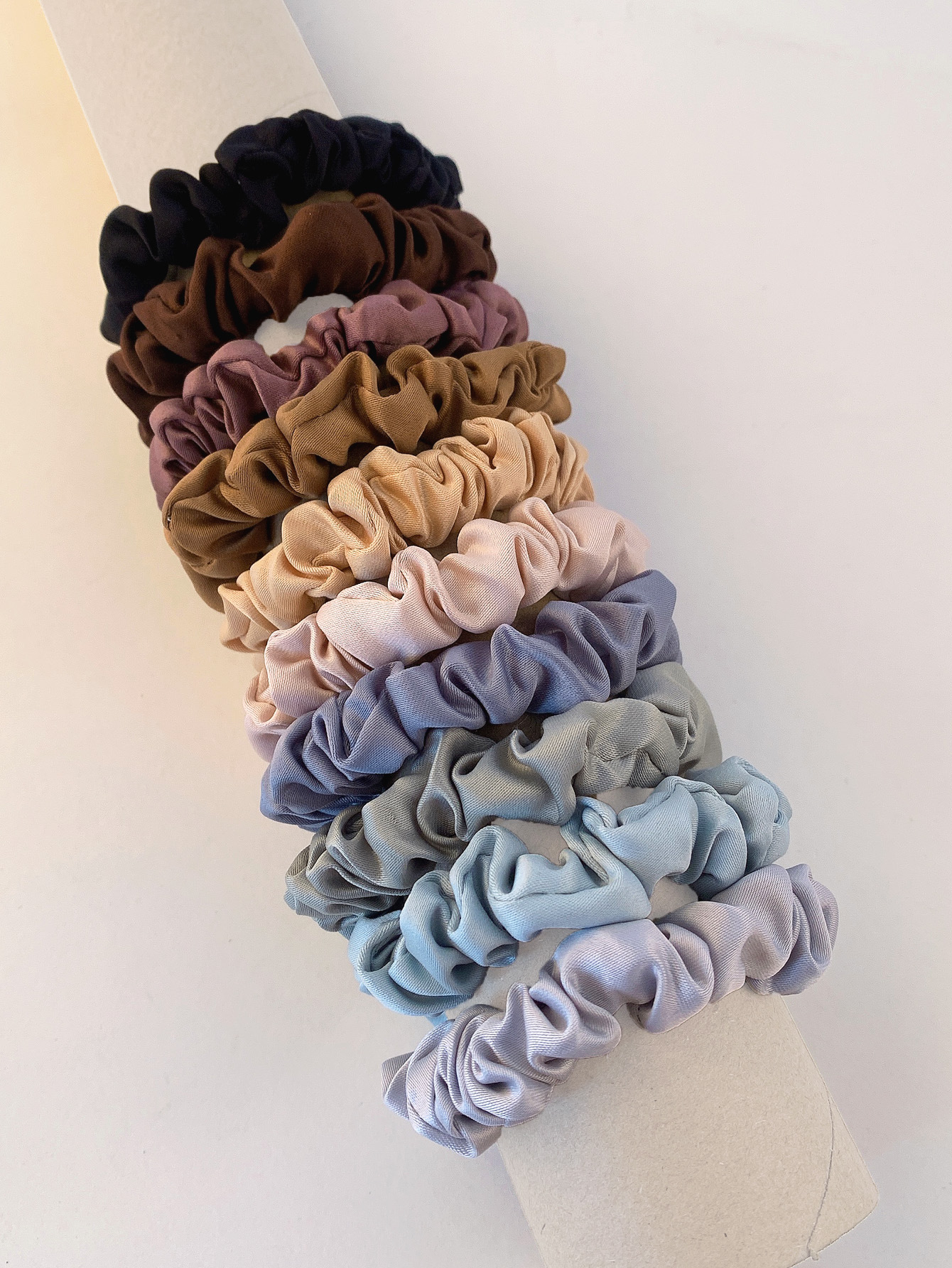 Satin fabric large intestine hair band hair accessories hair rope European and American cross-border Women's rubber band set simple hair rope headdress wholesale