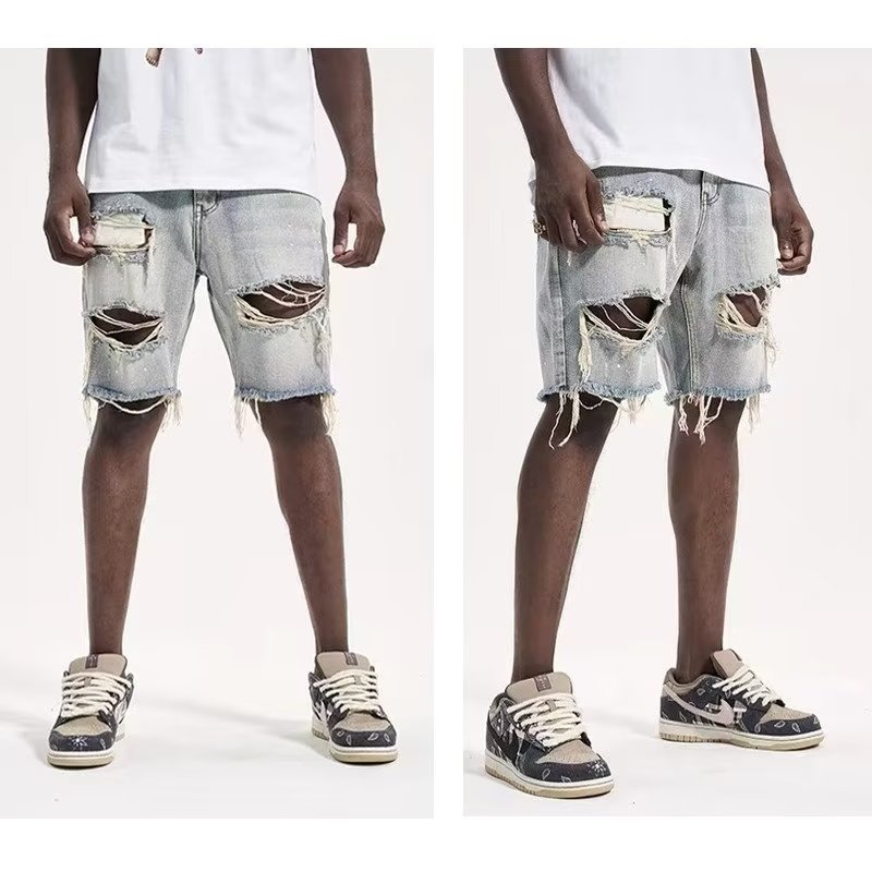 New ins Slim-fit Legs Trendy Elegant Lazy Pants Jeans Youth Popular Summer Men's Art Trend