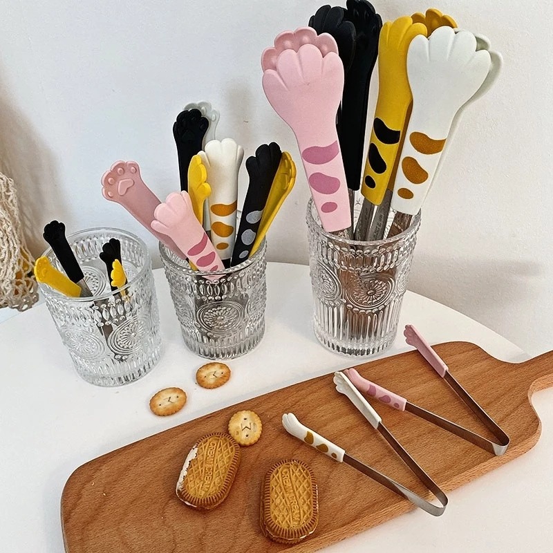 Japanese creative cute cat claw stainless steel food clip baking clip salad bread clip dessert clip barbecue clip