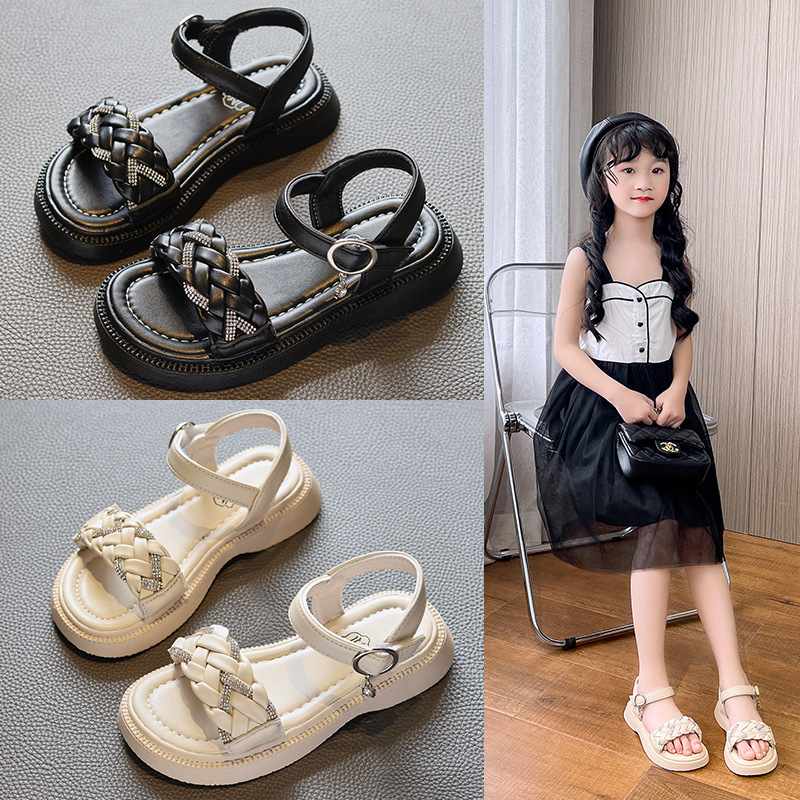 Children's Girls' Sandals 2023 New Summer Little Girl Baby Sports Big Girl Princess Beach Soft Sole Children's Shoes