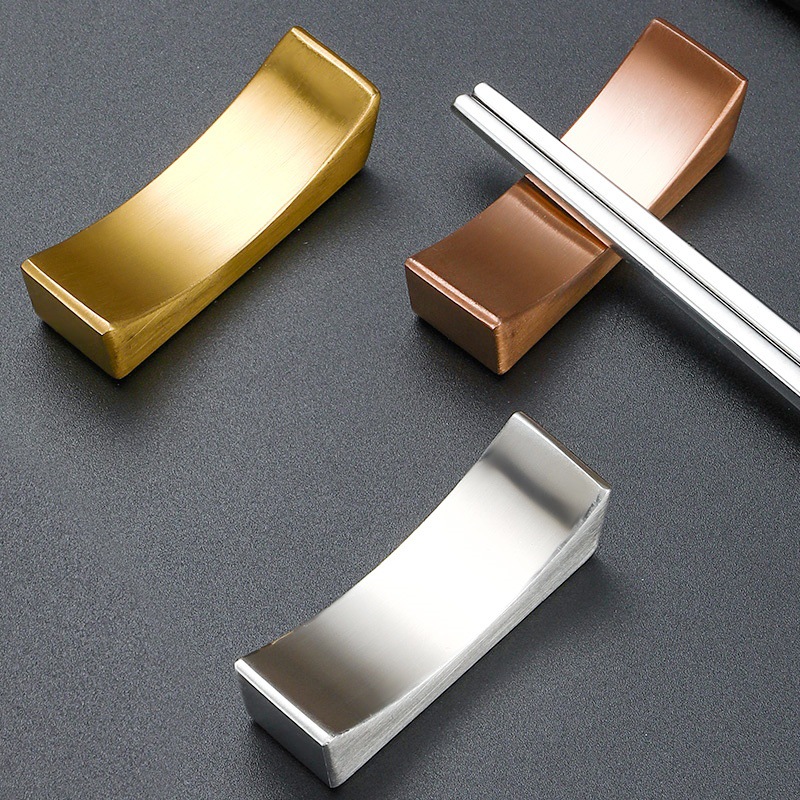 High-end simple Japanese-style 304 stainless steel restaurant hotel ingot chopsticks pillow chopsticks spoon holder tableware chopsticks holder