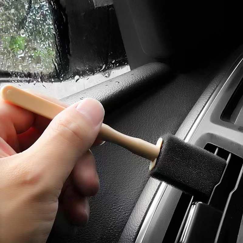 Car air conditioner air outlet cleaning brush interior cleaning tool dust removal sponge gap brush grille sponge brush