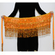 Orange three-layer tassel waist chain