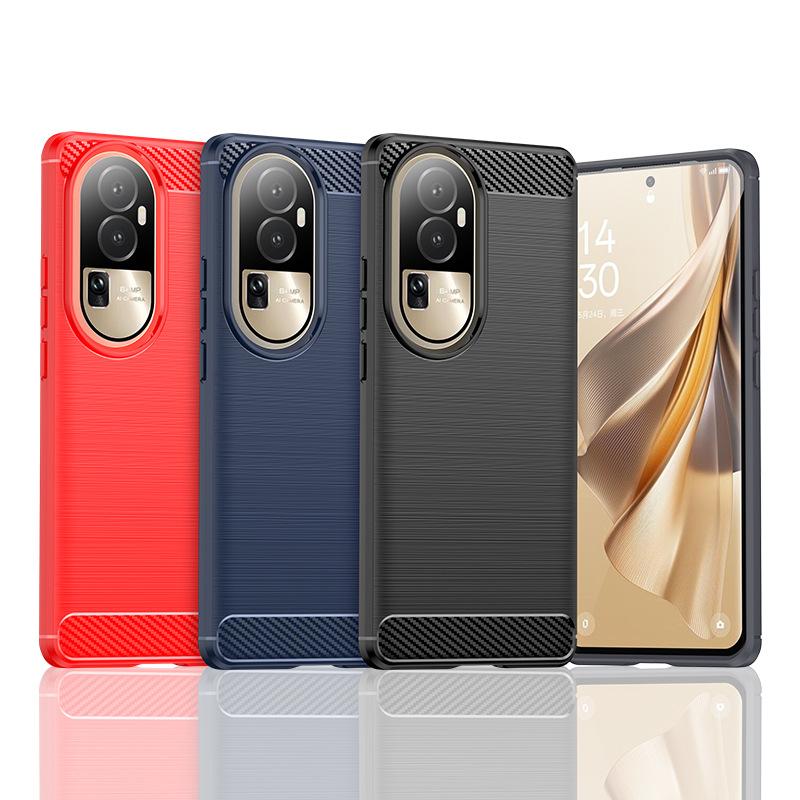 適用OPPOReno10國內版手機殼Reno10國際版保護套軟硅膠拉絲全包5G