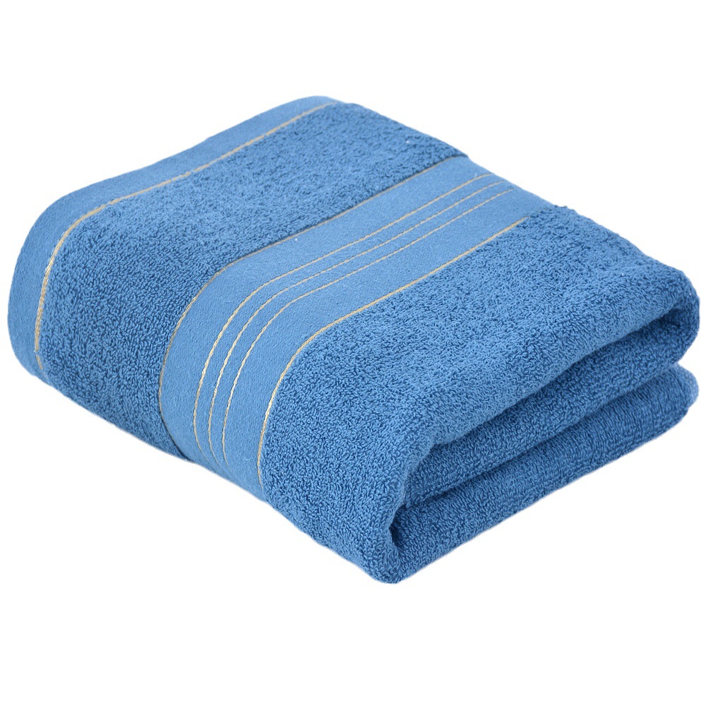 Factory supply 350g gold plain color bath towel home daily hotel bath towel gift LOGO embroidery soft absorbent