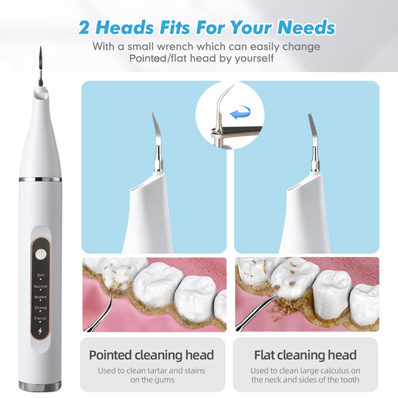 Seven-in-one real ultrasonic dental cleaner 5-speed cross-border LED light Usb rechargeable household dental cleaner electric dental cleaner