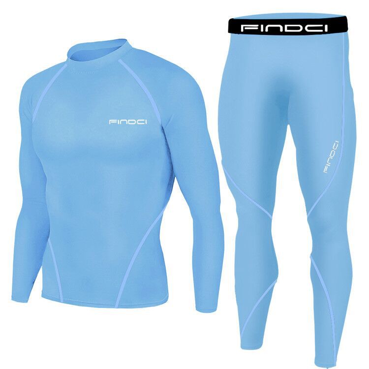 Findci Running Sports Suit Men's Fitness Suit Quick-drying Clothes Basketball Equipment Morning Run Training Suit Two-piece Explosions
