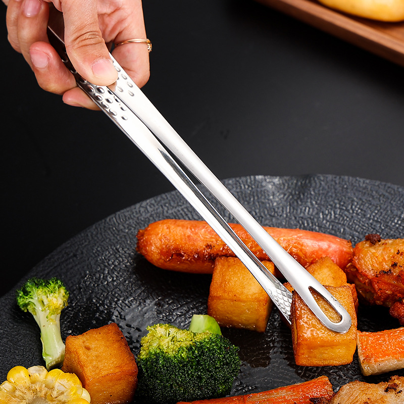 Korean Style Barbecue Clip 304 Stainless Steel Barbecue Clip Buffet Food Clip Kitchen Lengthened Strawberry Clip Bread Clip