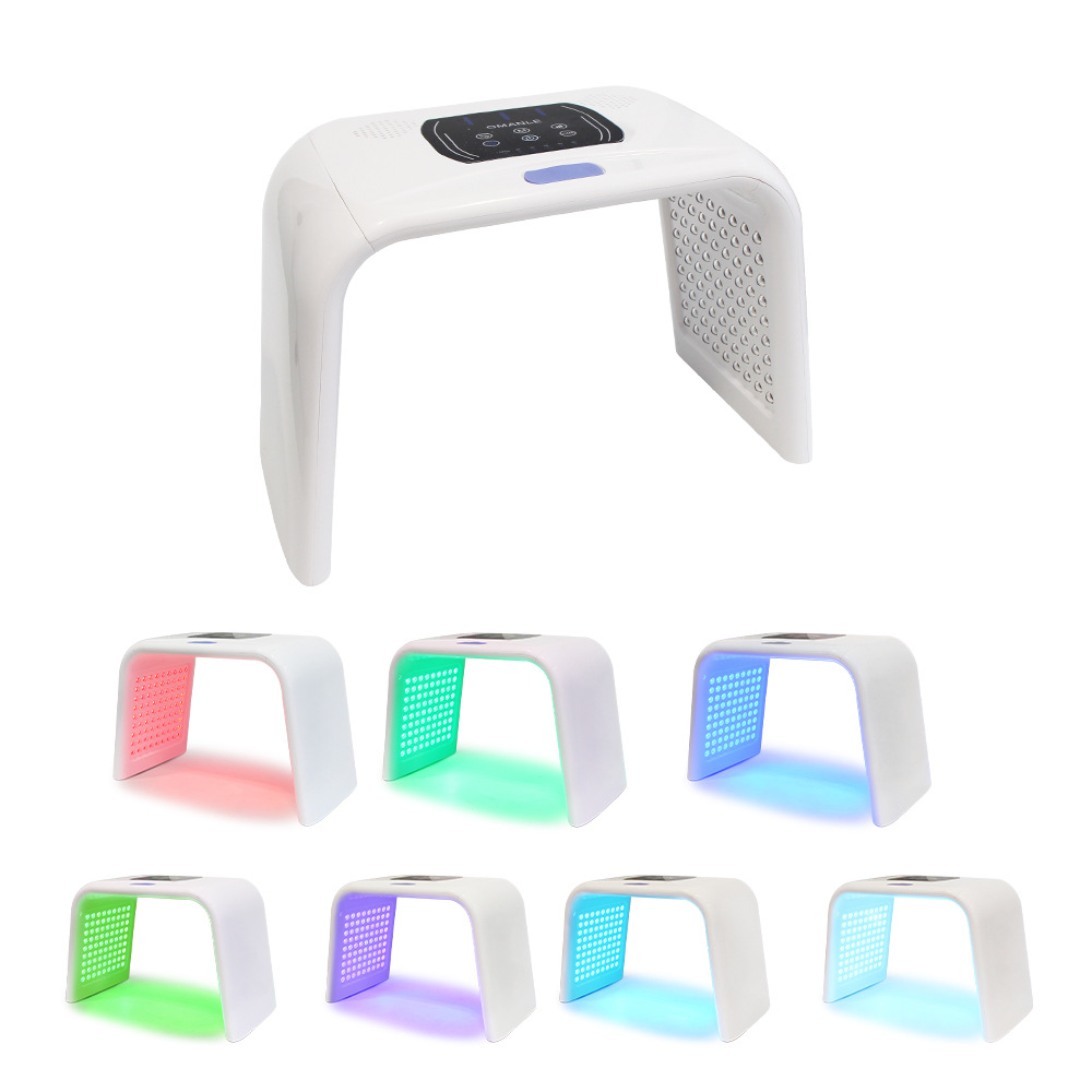LED Double Hole Cold Spray Spectrometer Beauty Instrument Spray Red and Blue Light Skin Rejuvenation led7 Color Large Row Light Skin Rejuvenation