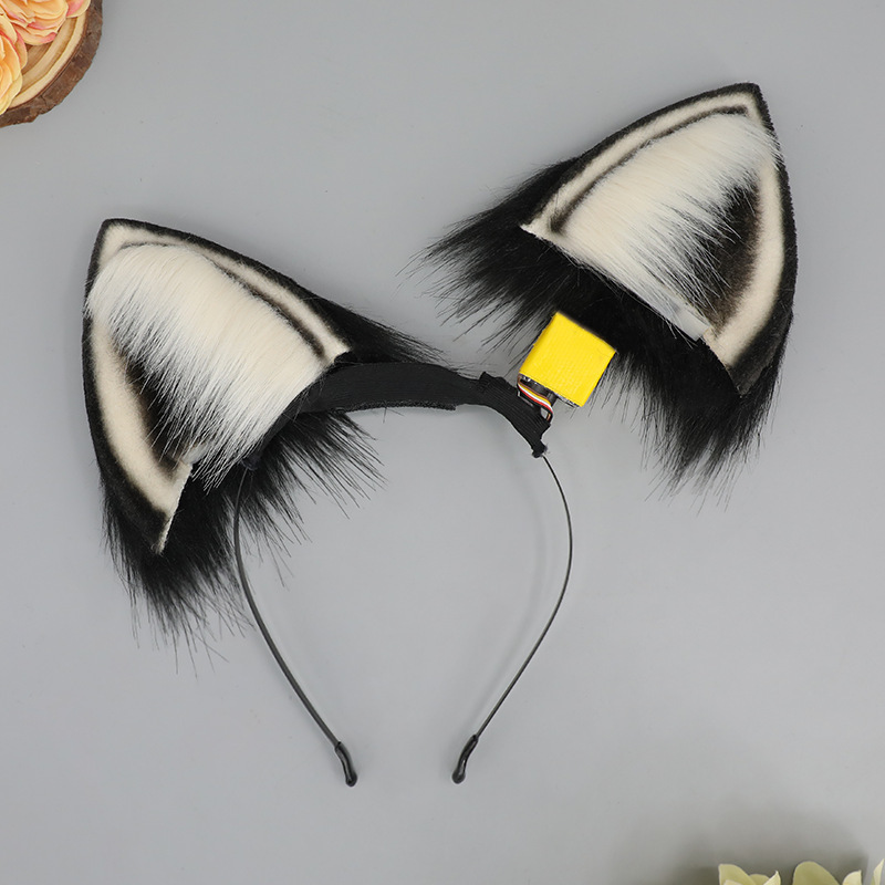 Simulation electric beast ear headdress remote control beast tail Shiba Inu Rechargeable Hair accessories movable tail detachable dog ear headband