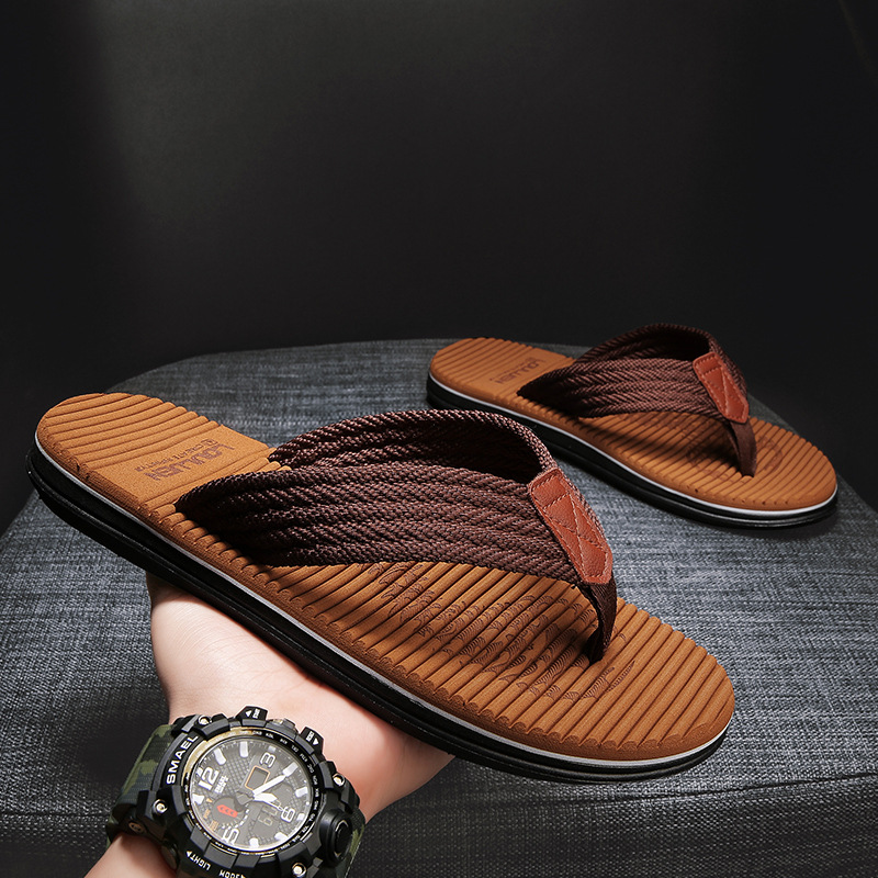 New cross-border trend flip-flops men's rubber-soled summer beach slippers plus size sandals wholesale direct sales