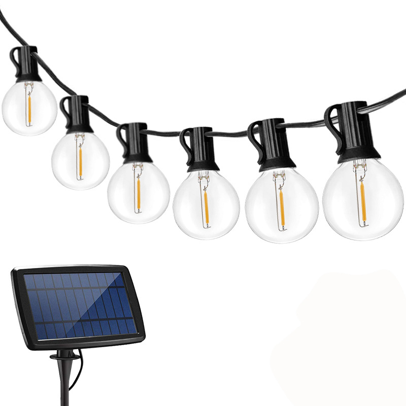 Direct supply solar light string glass plastic G40LED Christmas tree light garden decorative light g40 light string can be sent on behalf