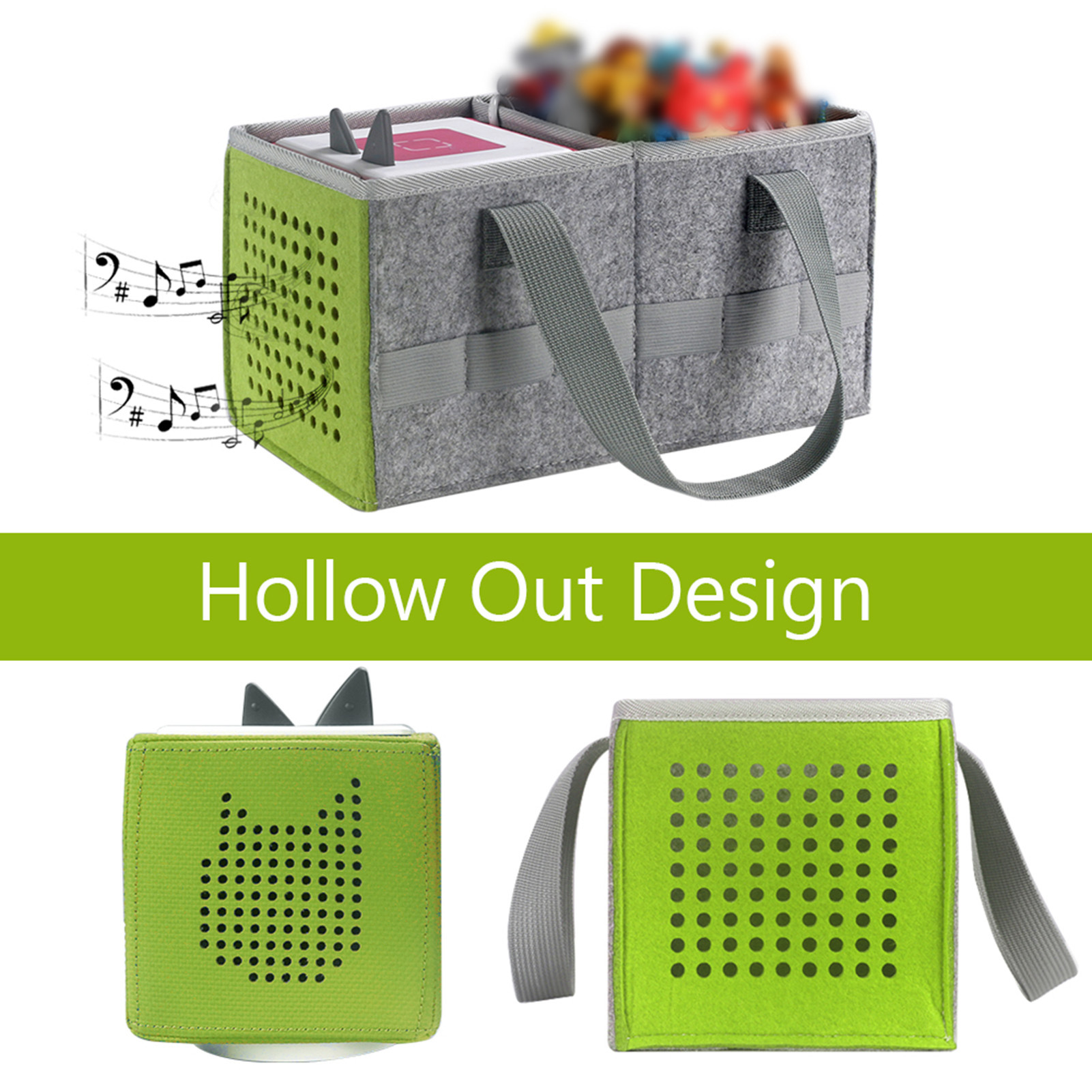 Toniebox Audio Player Starter Set storage bag felt handbag speaker storage bag