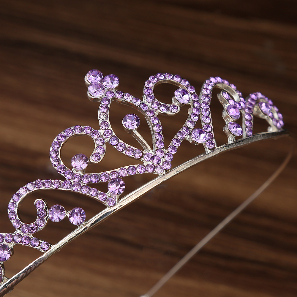 Metal rhinestone birthday cake Crown Studio wedding crown wholesale European and American Bride wedding crown headband headdress
