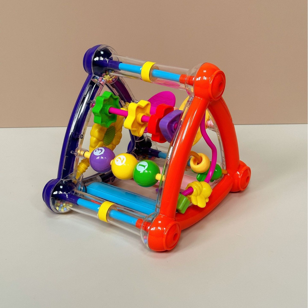 Cross-border baby tripod fine action color cognition flip Enlightenment tripod baby intelligence frame toy