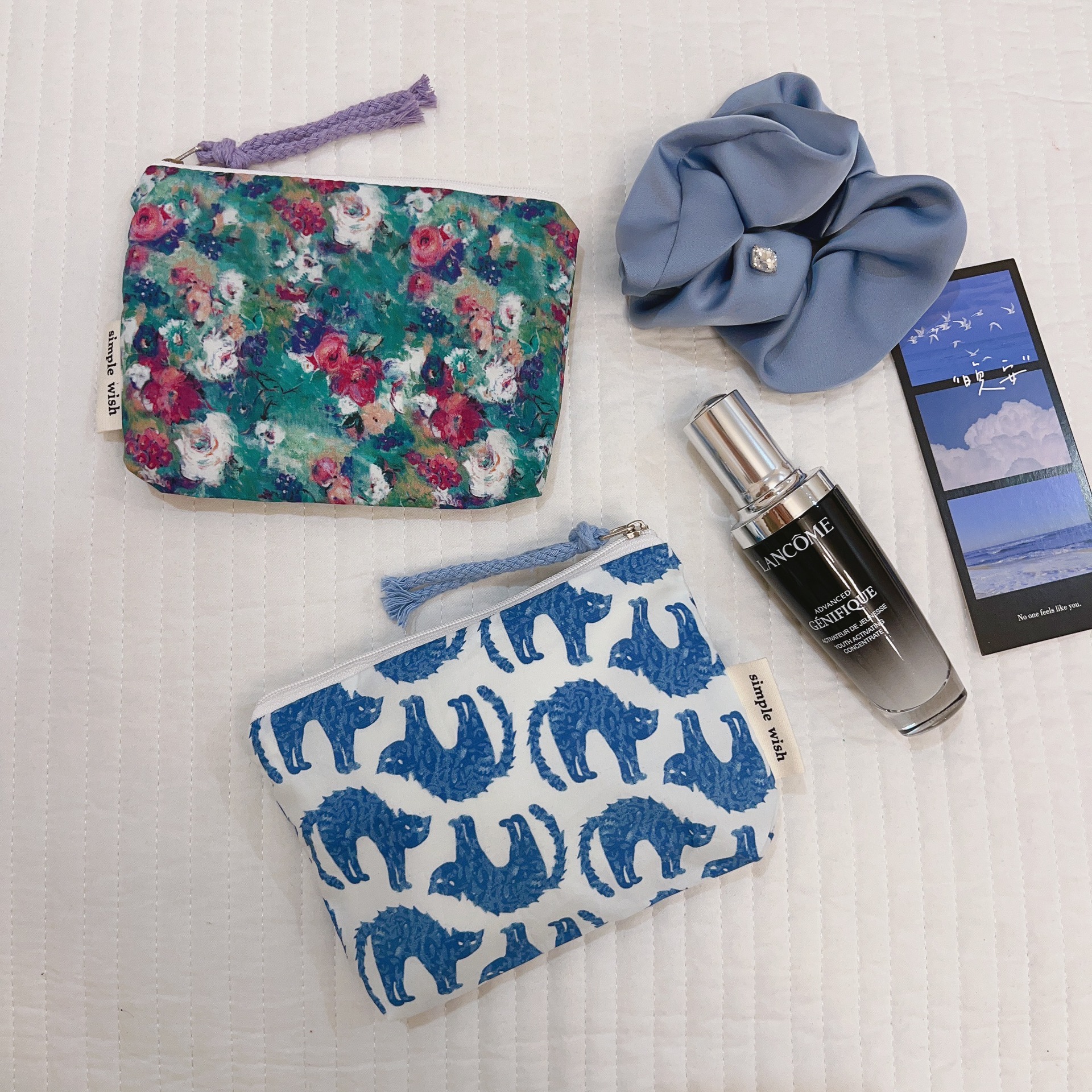 [Su Xi cloth bag] Retro floral change bag mini cotton bag lipstick earphone storage bag card bag moon bag