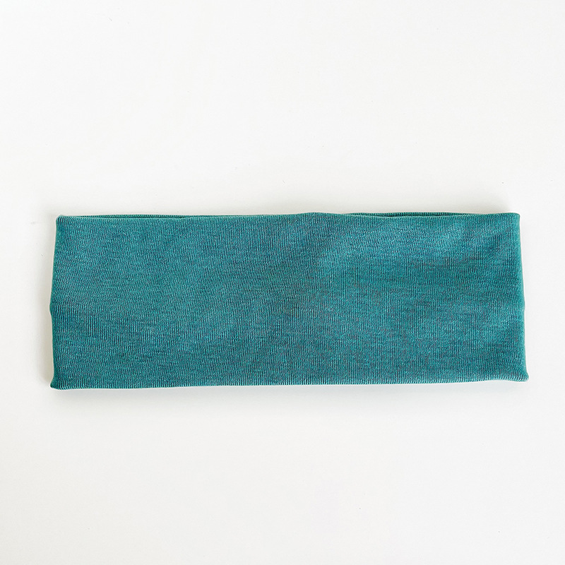 8cm Korean Style Women's Solid Color Knitted Hair Belt All-match Yoga Sports Sweat-absorbent Headband Thread Cotton Face Wash Hair Belt