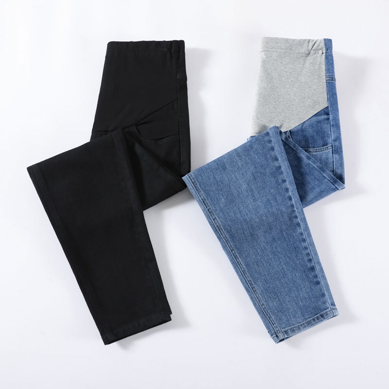 Pregnant Women's Pants Spring and Autumn Outer Wear Large Size Wide Leg Dad Jeans Summer Thin Leggings Summer Wear