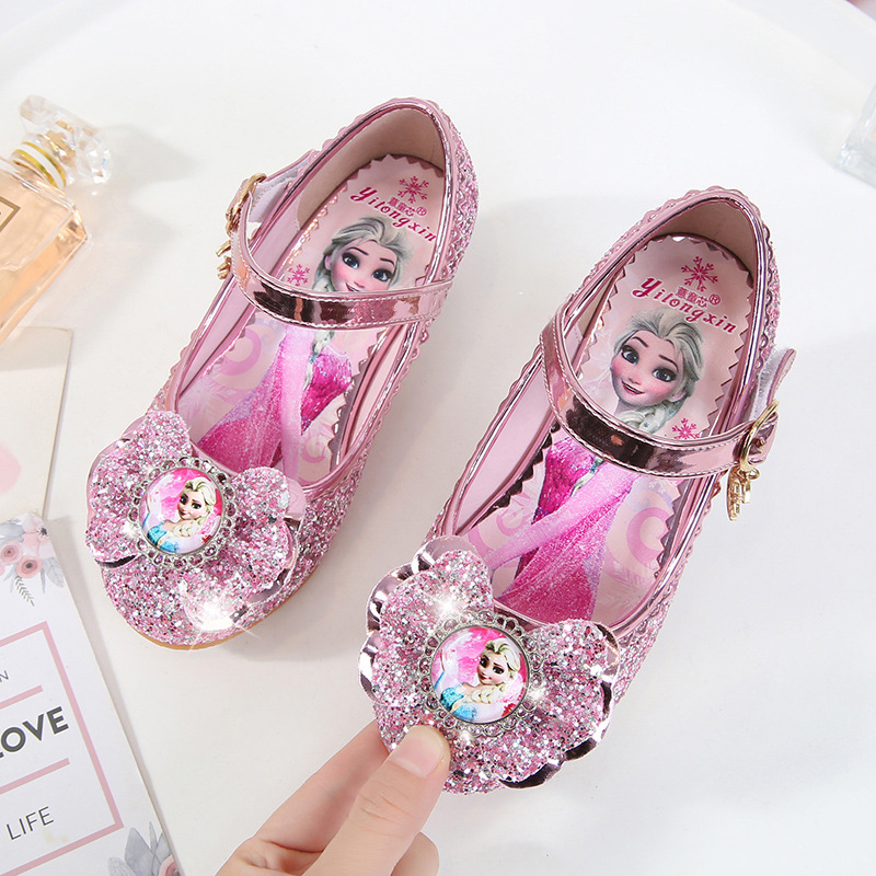 Kids Shoes Children's High Heels Spring and Autumn New Girls Aisha Princess Shoes Little Girls Shoes Baby Leather Shoes