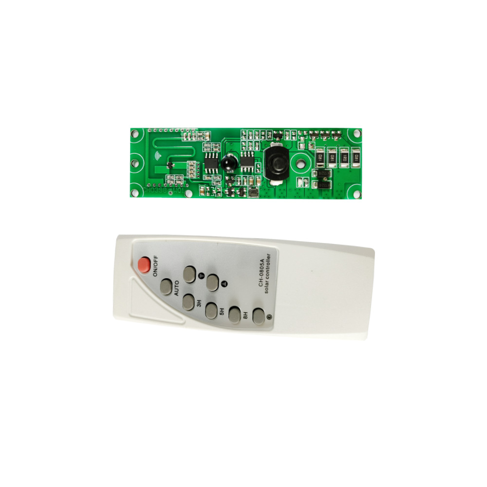 With remote control 3.2V3.7V light control + radar human body induction solar lamp circuit board solar LED driver board