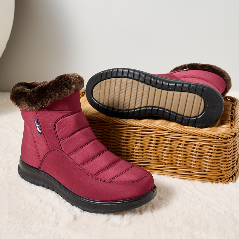 2022 foreign trade New plus size cotton-padded shoes women's fleece-lined thickened cross-border snow boots Women's rubber bottom low-top women's cotton-padded shoes