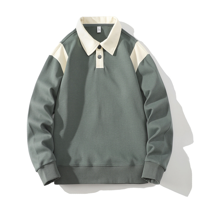 Lapel sweater men's and women's custom 2023 new fashion brand polo sweater casual sports loose men's stitching sweater