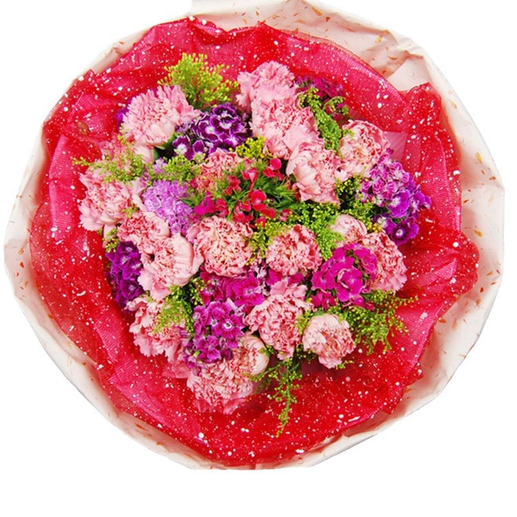 Wholesale flower packaging materials floral gauze 4 yards snow point yarn long snowflake gauze foam gauze net snow point yarn