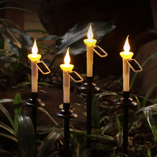 Outdoor solar ghost festival Christmas candle LED ground lamp home garden courtyard decoration lawn lamp landscape lamp