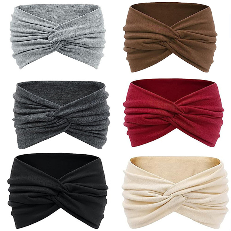 Cross-border sports hair band women's wide-brimmed sweat-absorbent face scarf European and American hair accessories retro high-grade hair band wholesale