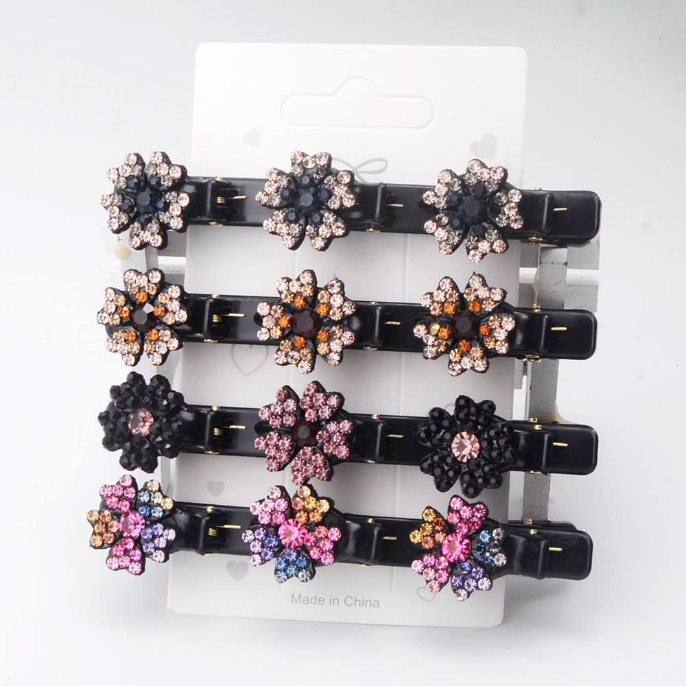 TikTok Explosions Hair Wrapping Hairpin Bangs Rhinestone Side Fragment Hairpin Female Internet Celebrity Artifact Headwear Headwear Buckbill Clip