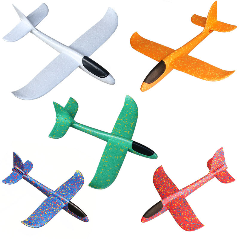 Luminous Hand Throwing Aircraft Small 38cm Foam Aircraft epp Double Hole Glide Aircraft Night Market Children's Toys Wholesale