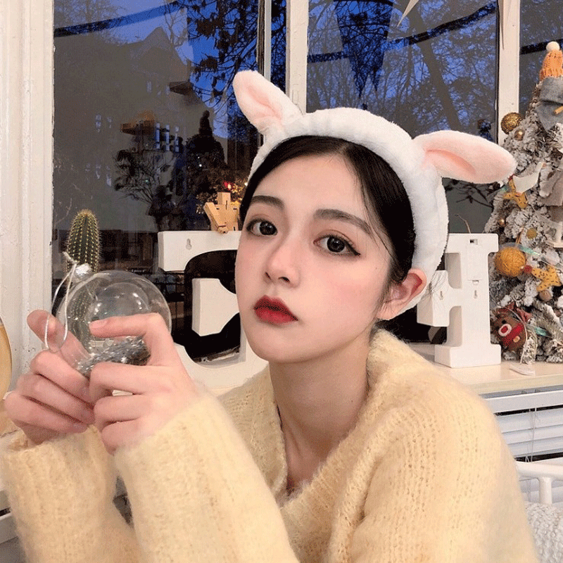 Hair band female face wash South Korea headband head accessories rabbit ears plush Internet celebrity hair tie cute headband headband
